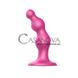 Дополнительное фото Фаллоимитатор на присоске Strap-On-Me Plug Beads Framboise Metallic M розовый 13,8 см