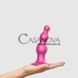 Додаткове фото Фалоімітатор на присосці Strap-On-Me Plug Beads Framboise Metallic M рожевий 13,8 см