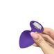Дополнительное фото Силиконовая анальная пробка Crystal Silicone Diamond S фиолетовая с прозрачным кристаллом 7,5 см