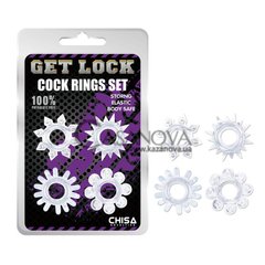 Основное фото Набор эрекционных колец Get Lock Power Cock Rings Set прозрачный