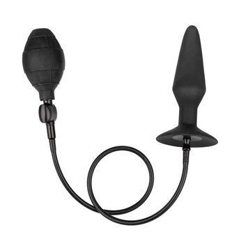 Основне фото Надувна анальна пробка California Exotic Novelties Large Silicone Inflatable Plug чорна 13,3 см