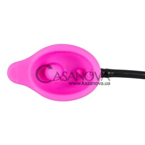 Основное фото Вагинальная помпа с клиторальным вибратором Exciting Vibrating Sucker розовая с чёрным
