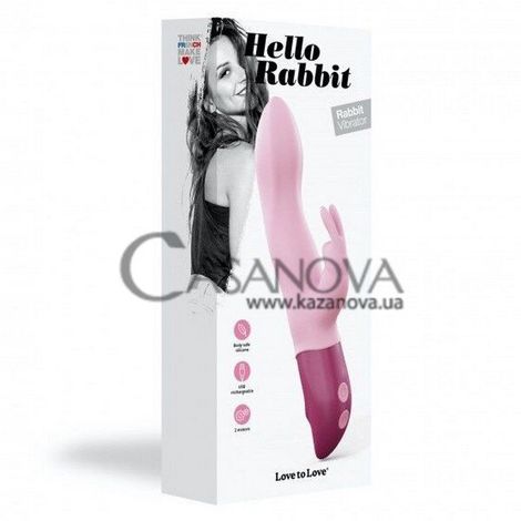 Основное фото Rabbit-вибратор Love To Love Hello Rabbit розовый 24,5 см