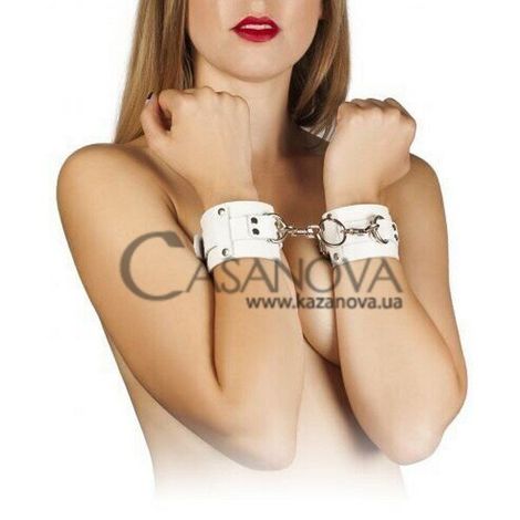 Основное фото Наручники Leather Dominant Hand Cuffs белые