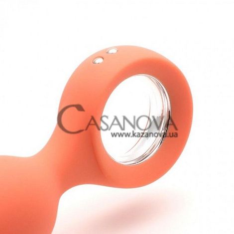 Основное фото Анальная пробка с вибрацией KisToy Orville оранжевая 12,5 см