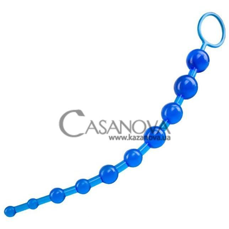 Основное фото Анальная цепочка Oriental Jelly Butt Beads голубая 26,5 см