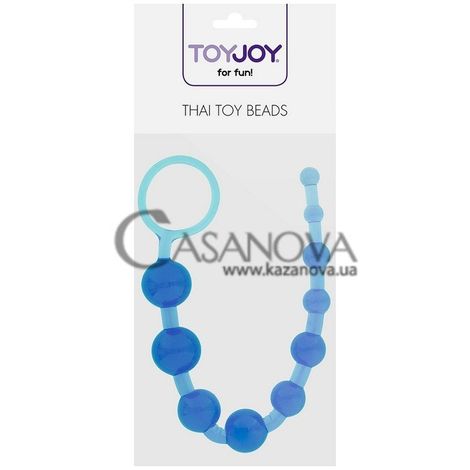 Основное фото Анальная цепочка Thai Toy Beads голубая 30 см
