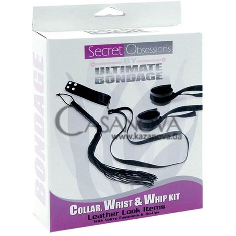 Основное фото BDSM-набор Ultimate Bondage Collar Wrist & Whip Kit