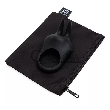 Основное фото Эрекционное кольцо Fifty Shades of Grey Sensation Rechargeable Vibrating Rabbit Love Ring чёрное 9,3 см