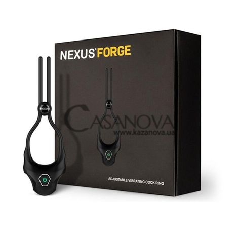 Основне фото Ерекційне віброкільце Nexus Forge Vibrating Adjustable Lasso чорне