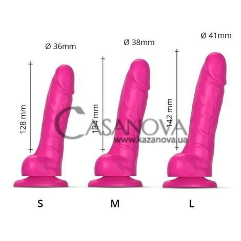 Основное фото Фаллоимитатор Strap-On-Me Soft Realistic Dildo M розовый 18,5 см