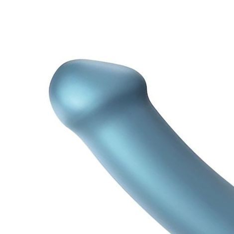 Основное фото Гибкий фаллоимитатор на присоске Strap-On-Me Soft Silicone Dildo M голубой 18 см