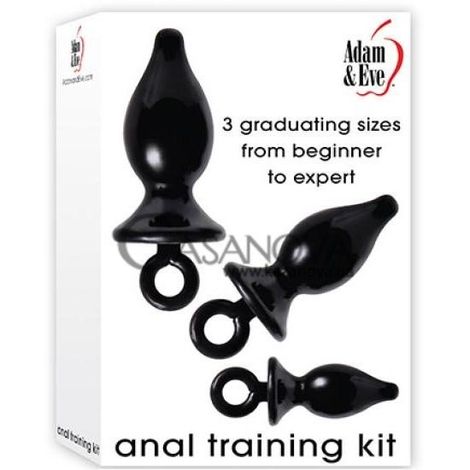 Основное фото Набор анальных пробок Anal Training Kit чёрный 3 шт