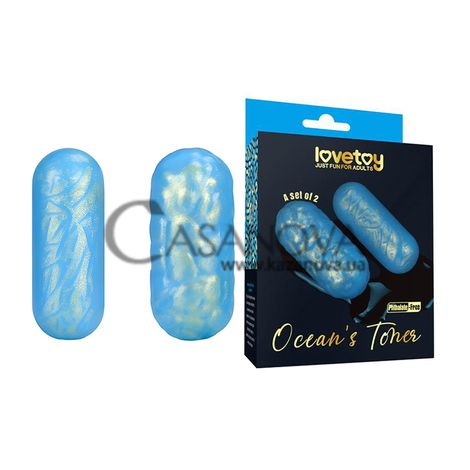 Основне фото Набір вагінальних кульок Lovetoy Ocean's Toner Egg Set LV445003 синій із золотим