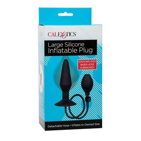 Основное фото Надувная анальная пробка California Exotic Novelties Large Silicone Inflatable Plug чёрная 13,3 см