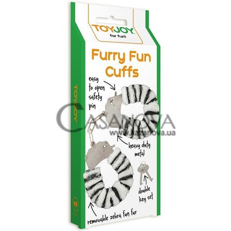 Основне фото Наручники із плюшем Furry Fun Cuffs зебра