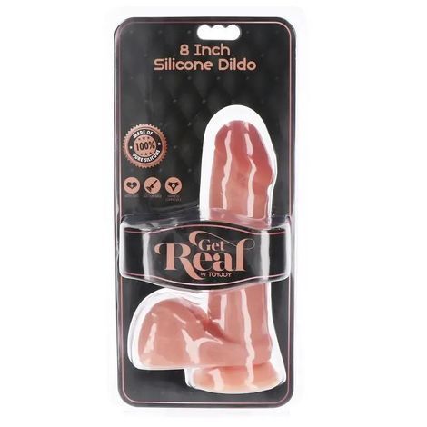 Основное фото Реалистичный фаллоимитатор ToyJoy Get Real Silicone Dildo 8 телесный 20,3 см