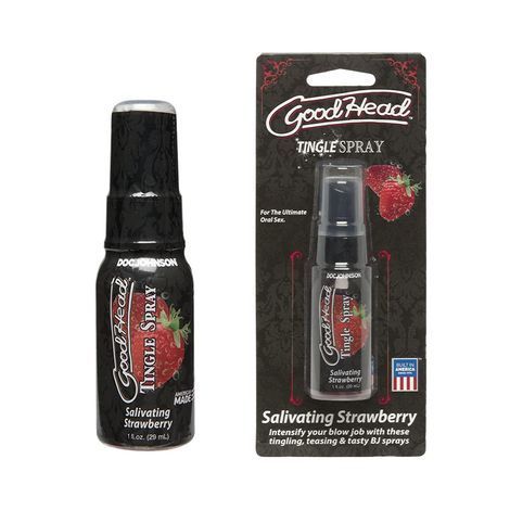 Основное фото Стимулирующий спрей для глубокого минета "Клубника" Doc Johnson Good Head Tingle Spray Strawberry 29 мл