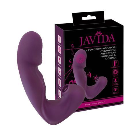 Основное фото Вагинально-клиторальный вибратор Javida 4 Function Vibrator фиолетовый 18 см
