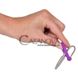 Дополнительное фото Уретральный буж с кольцом Penisplug серебристый с фиолетовым 4,5 см