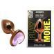 Додаткове фото Анальна пробка EGZO Dark Gold Heart Plug S золотиста з бузковим кристалом 7,1 см