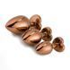Додаткове фото Анальна пробка EGZO Dark Gold Heart Plug S золотиста з бузковим кристалом 7,1 см