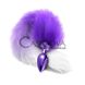 Дополнительное фото Анальная пробка Global Novelties Nixie Metal Butt Plug With Ombre Tail с хвостом фиолетовый 46,1 см