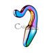 Дополнительное фото Анальный плаг Glamour Glass Sleek Anal Tail Plug разноцветный 10,5 см