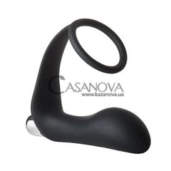 Основное фото Анальная вибропробка с кольцом Dream Toys Fantasstic Vibrating черная 12 см