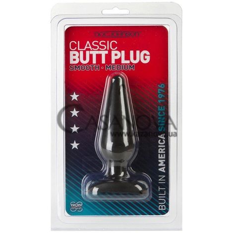 Основное фото Анальная пробка Classic Butt Plug Medium чёрная 13,5 см