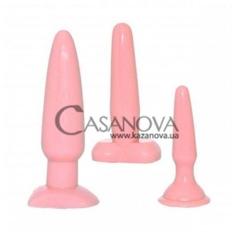 Основное фото Набор анальных пробок Vanilla Dip Butt Plugs розовый 3 шт