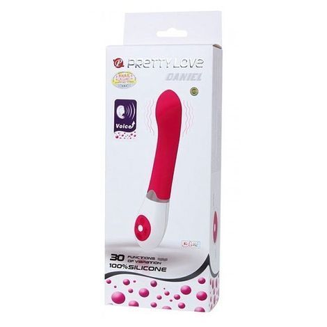 Основне фото Вібратор Pretty Love Vibrator Daniel Voice фуксія 19,5 см