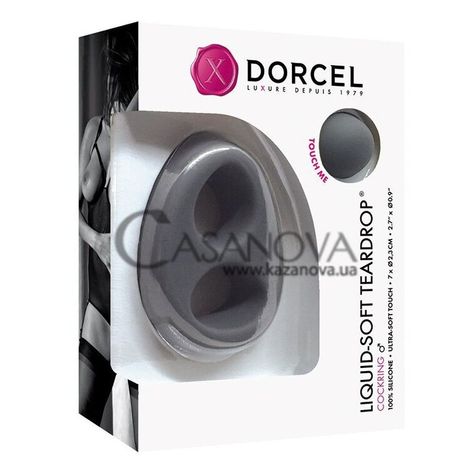 Основное фото Двойное эрекционное кольцо Dorcel Liquid-Soft Teardrop серое