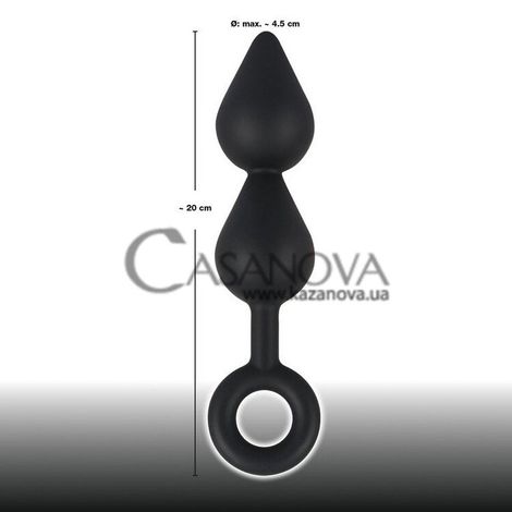 Основное фото Анальная пробка Black Velvets Plug чёрная 19,8 см
