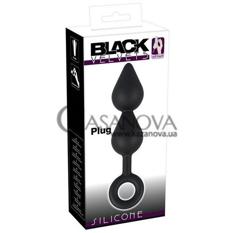 Основное фото Анальная пробка Black Velvets Plug чёрная 19,8 см