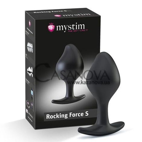Основное фото Анальная пробка для электростимуляции Mystim Rocking Force S чёрная 9,4 см