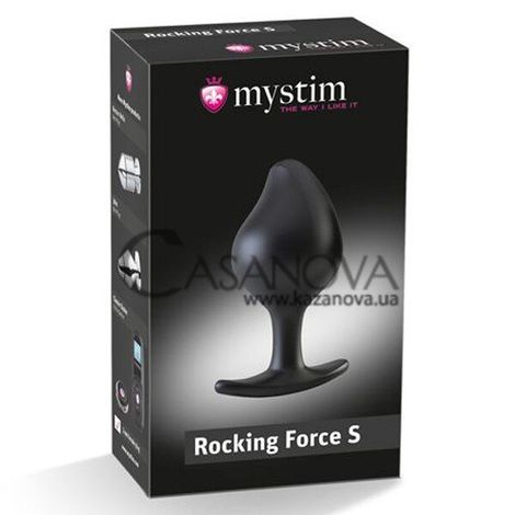 Основное фото Анальная пробка для электростимуляции Mystim Rocking Force S чёрная 9,4 см