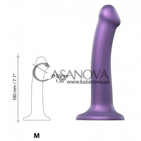 Основне фото Гнучкий фалоімітатор на присосці Strap-On-Me Soft Silicone Dildo M фіолетовий 18 см