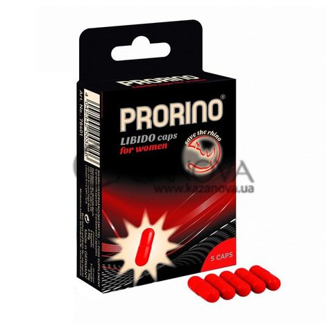 Основне фото Збуджувальні капсули Prorino Libido Caps для жінок 5 шт