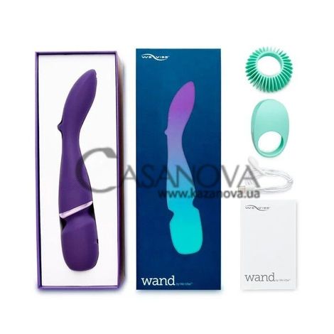 Основное фото Вибромассажёр с насадками We-Vibe Wand фиолетовый 30,9 см
