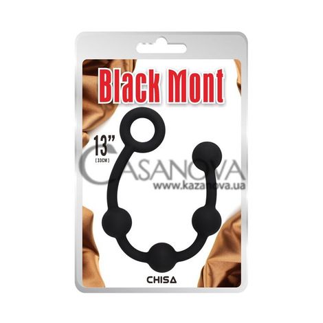 Основне фото Анальні кульки Black Mont Storm Beads S чорні 33 см