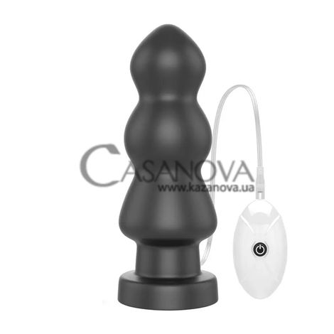 Основное фото Анальная пробка с вибрацией LoveToy King Sized Vibrating Anal Rigger чёрная 20 см