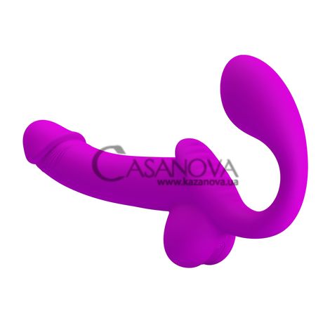 Основне фото Безремінний страпон з функцією еякуляції Lybaile Pretty Love Kelpie фіолетовий 25 см