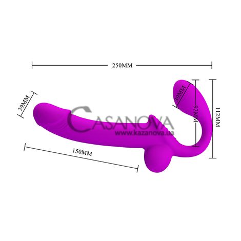 Основное фото Безремневой страпон с функцией эякуляции Lybaile Pretty Love Kelpie фиолетовый 25 см