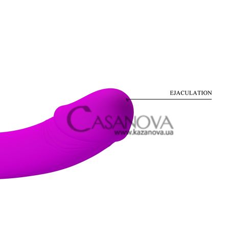 Основное фото Безремневой страпон с функцией эякуляции Lybaile Pretty Love Kelpie фиолетовый 25 см