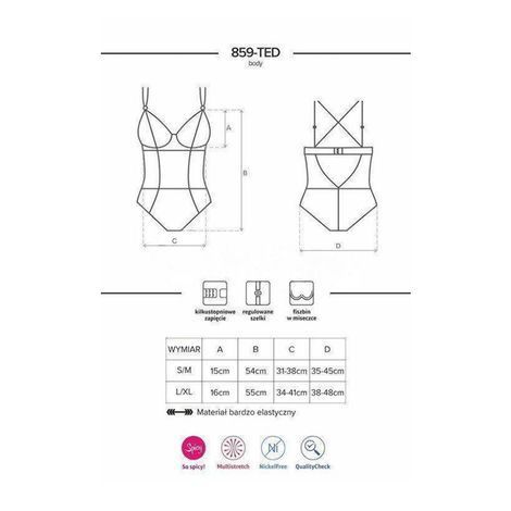 Основное фото Боди Obsessive 859-TED-1 L/XL чёрное