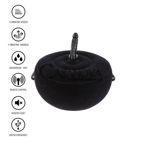 Основное фото Надувной пуф для секса Inflatable Fuck Seat с вибратором черный