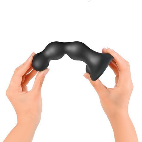 Основное фото Насадка для страпона на присоске Strap-On-Me Dildo Plug Balls M чёрная 14 см