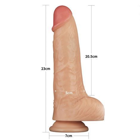 Основне фото Реалістичний вібратор для фістингу на присосці Lovetoy 9'' Vibrating Power Basics Cock тілесний 23 см
