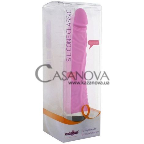 Основное фото Вибратор Silicone Classic Slim розовый 21 см
